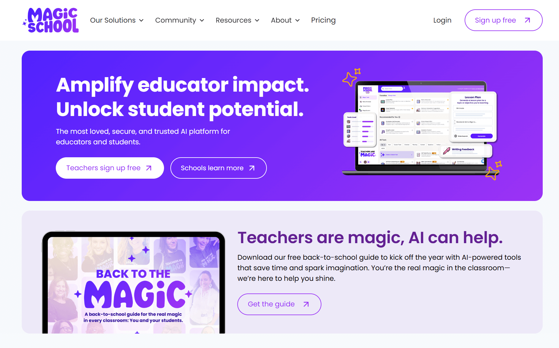 MagicSchool.ai - 教师和教育者的在线AI工具，AI全能助教