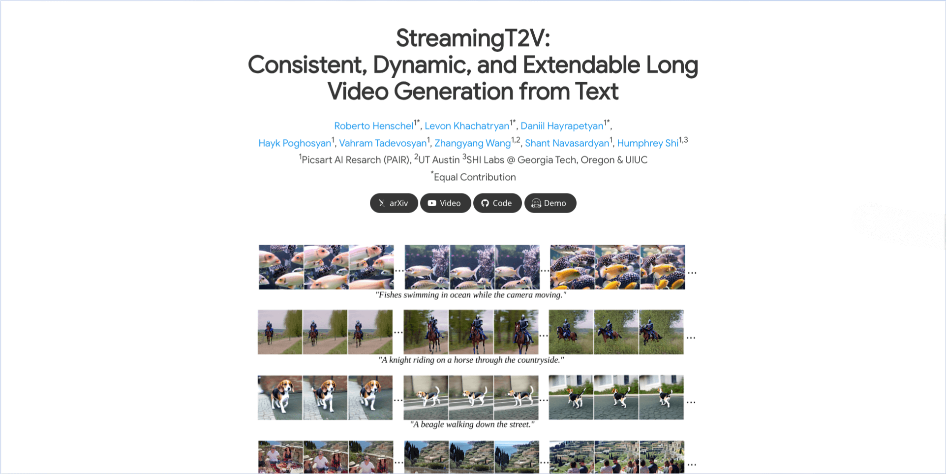 StreamingT2V让AI视频创作进入长视频时代
