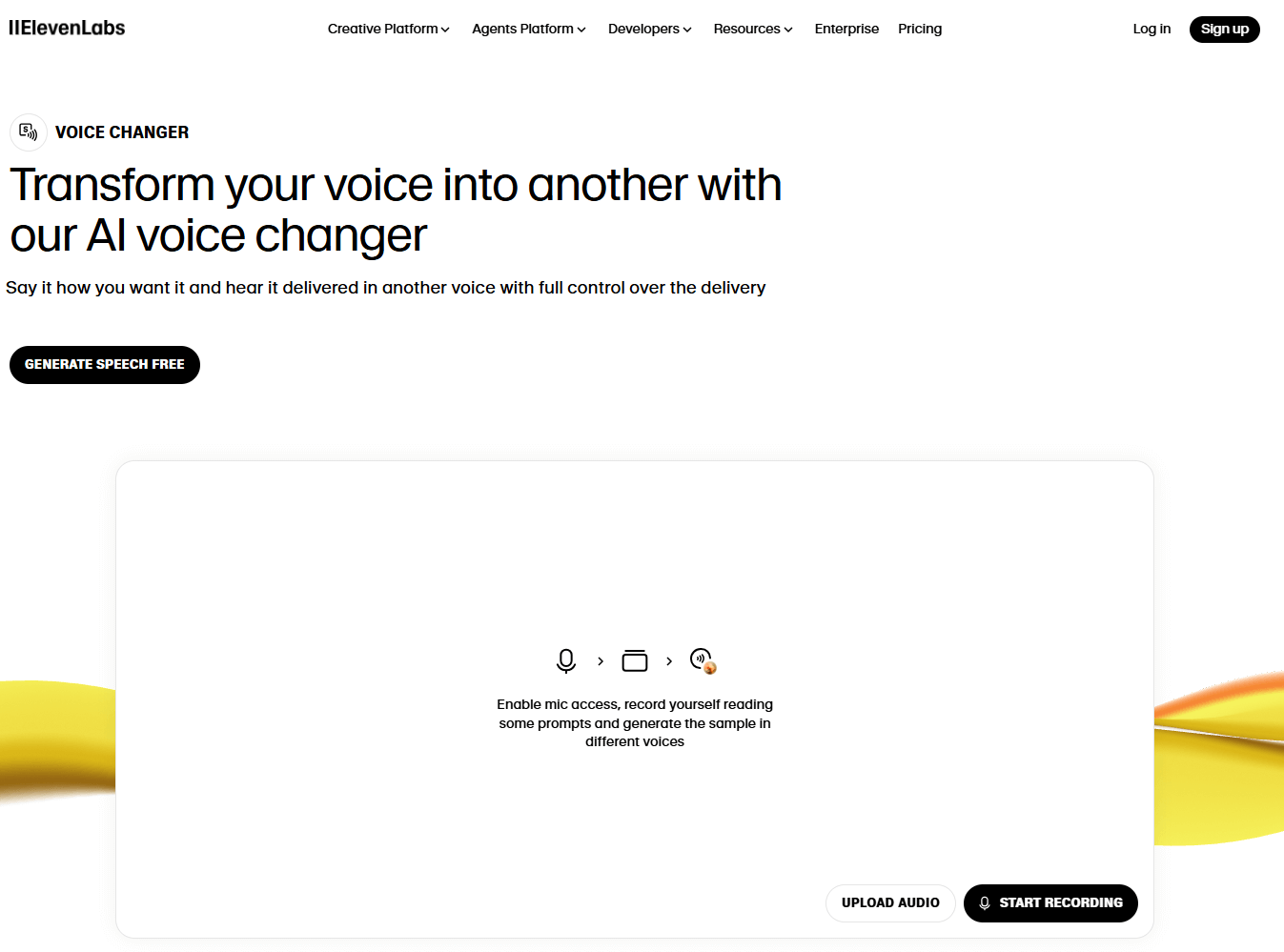 Voice Changer-ElevenLabs推出的AI语音转换工具