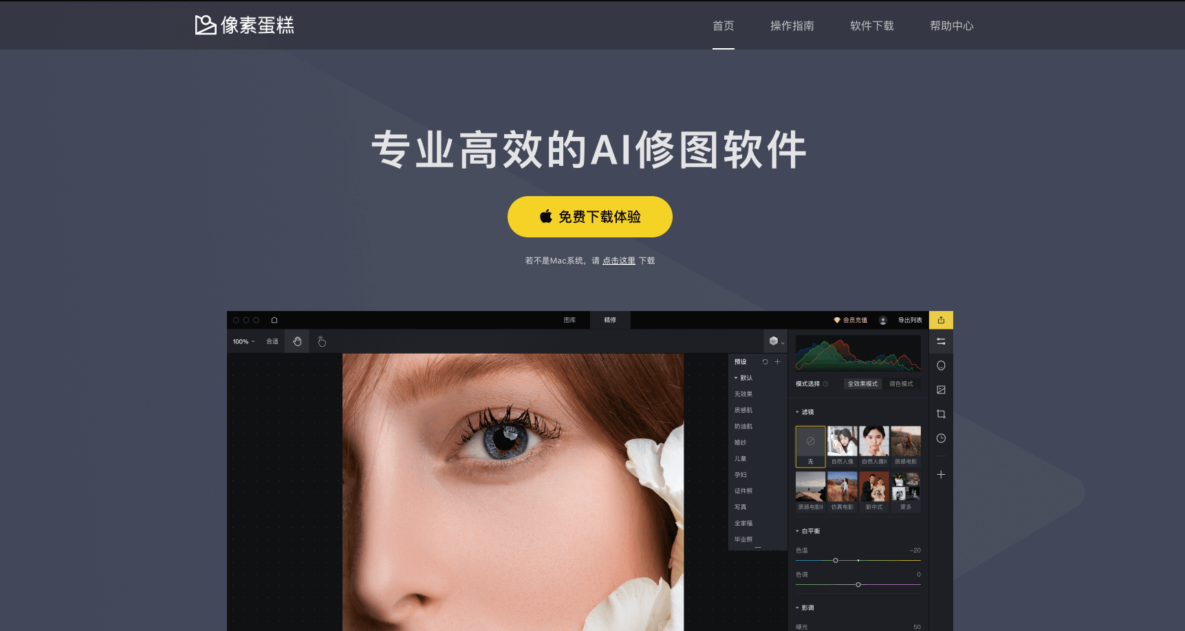 像素蛋糕：简单易用的AI修图工具，摄影师的AI修图神器