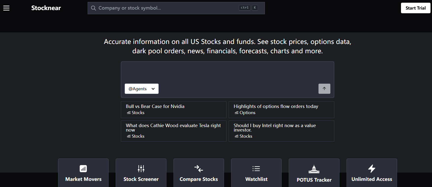 StockNear-AI驱动的股票信息分析平台