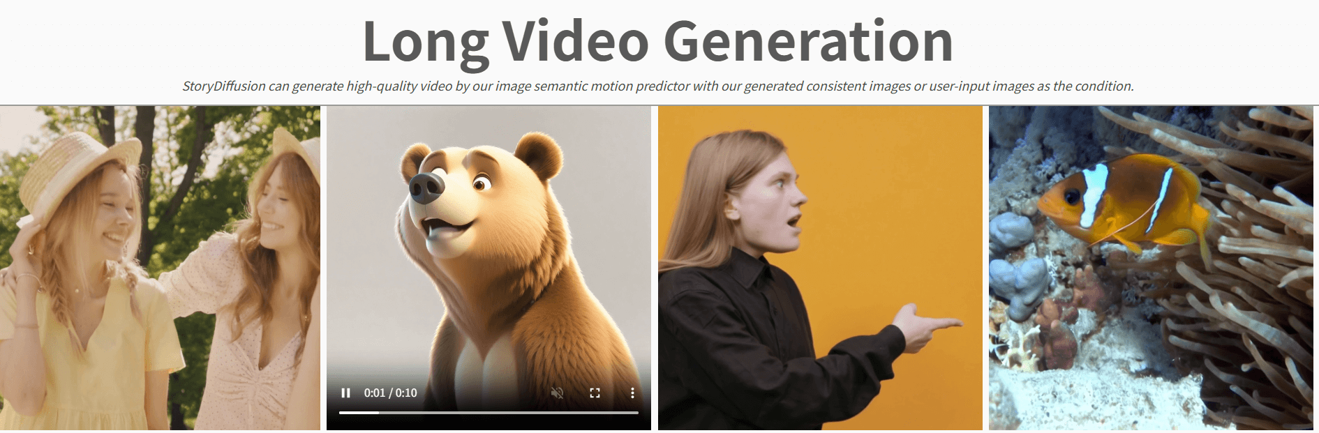 StoryDiffusion-字节推出的一致性图像和长视频生成工具