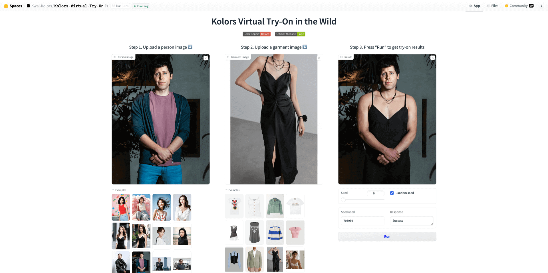 Kolors Virtual Try-On：快手可图推出的AI虚拟换衣项目