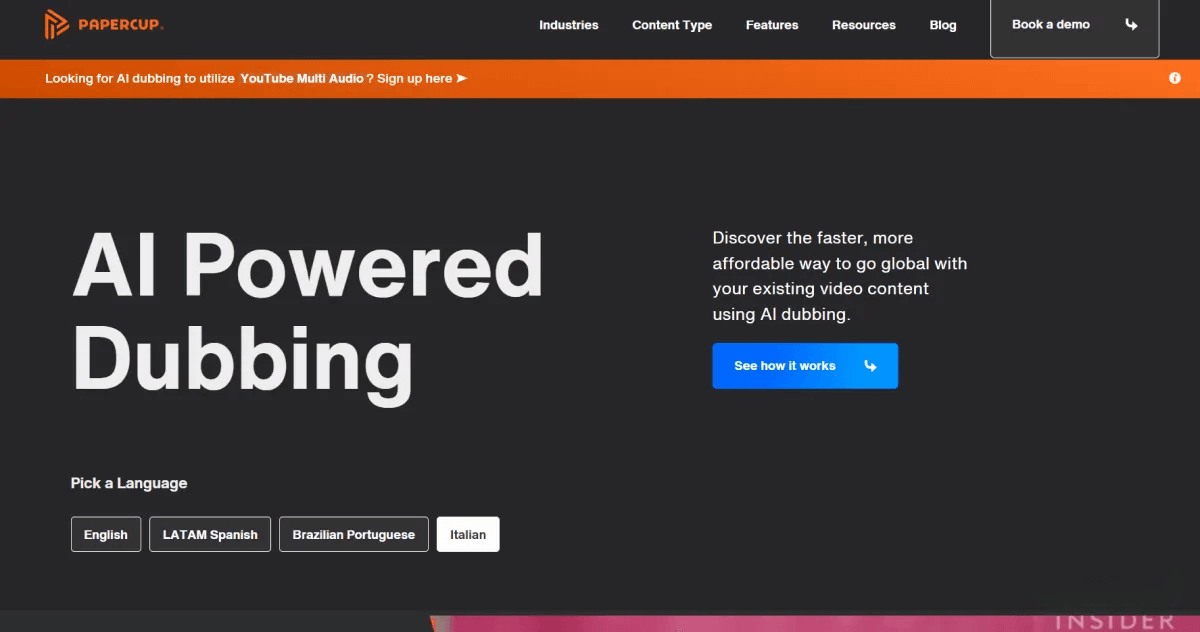 Papercup：免费AI配音和视频翻译软件
