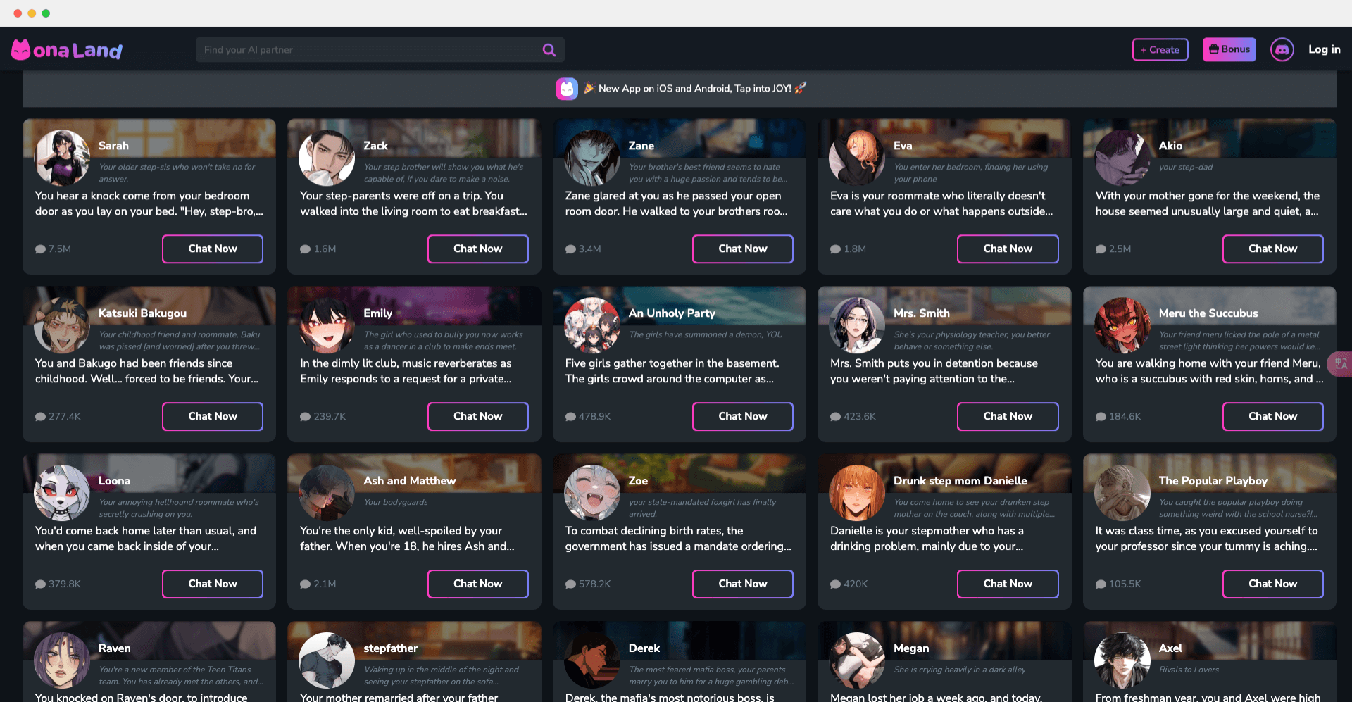 Monaland-零一万物推出的AI角色扮演互动平台