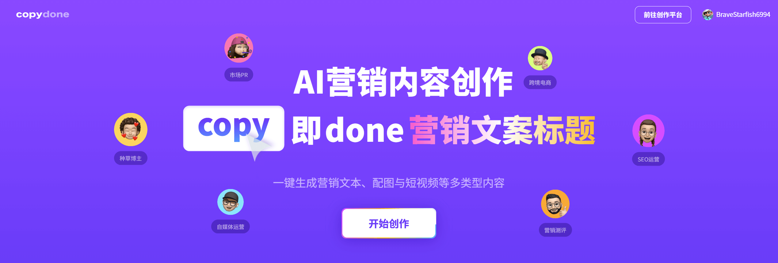 快文CopyDone：营销文案AI生成工具