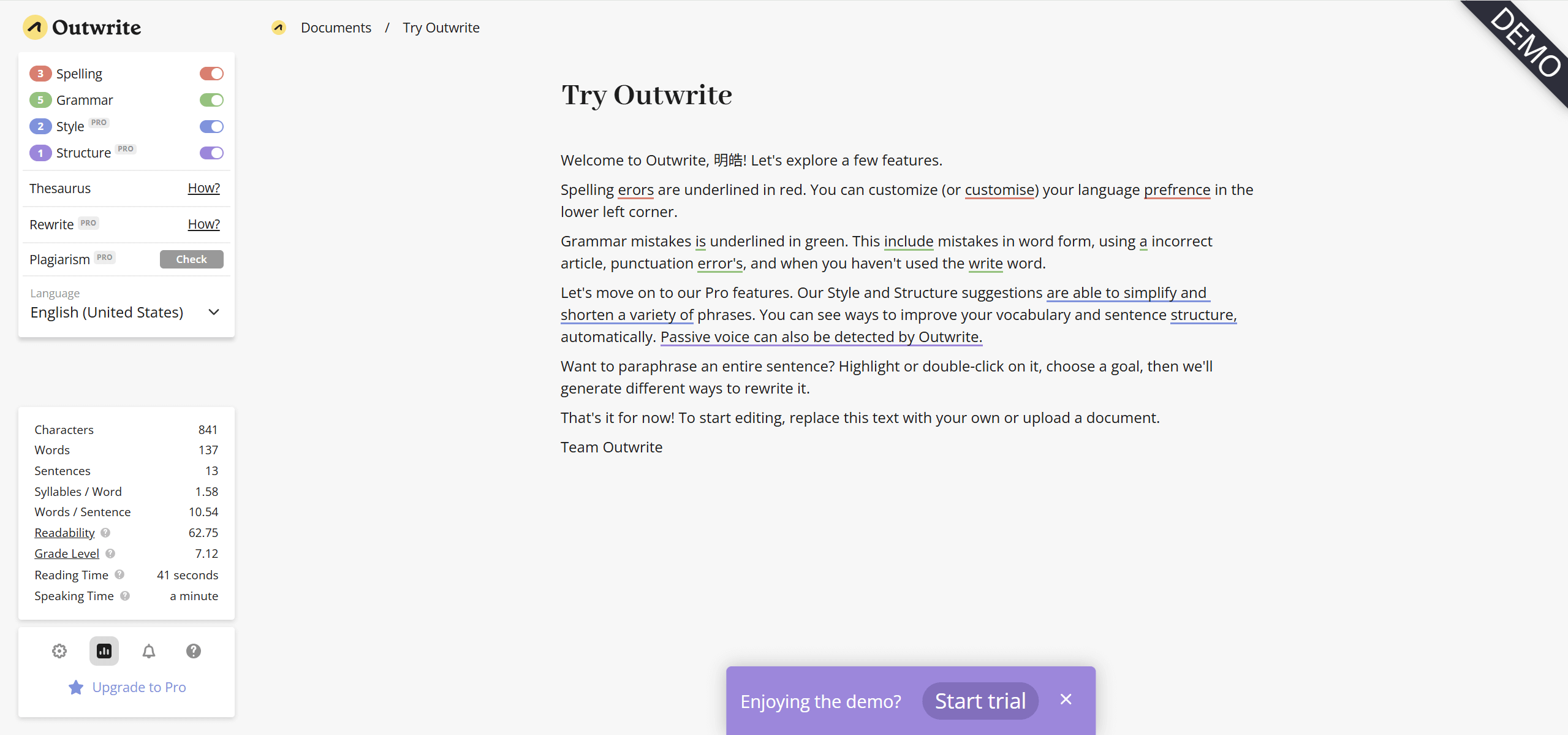 Outwrite - AI写作助手，让每个人都能写出好文章