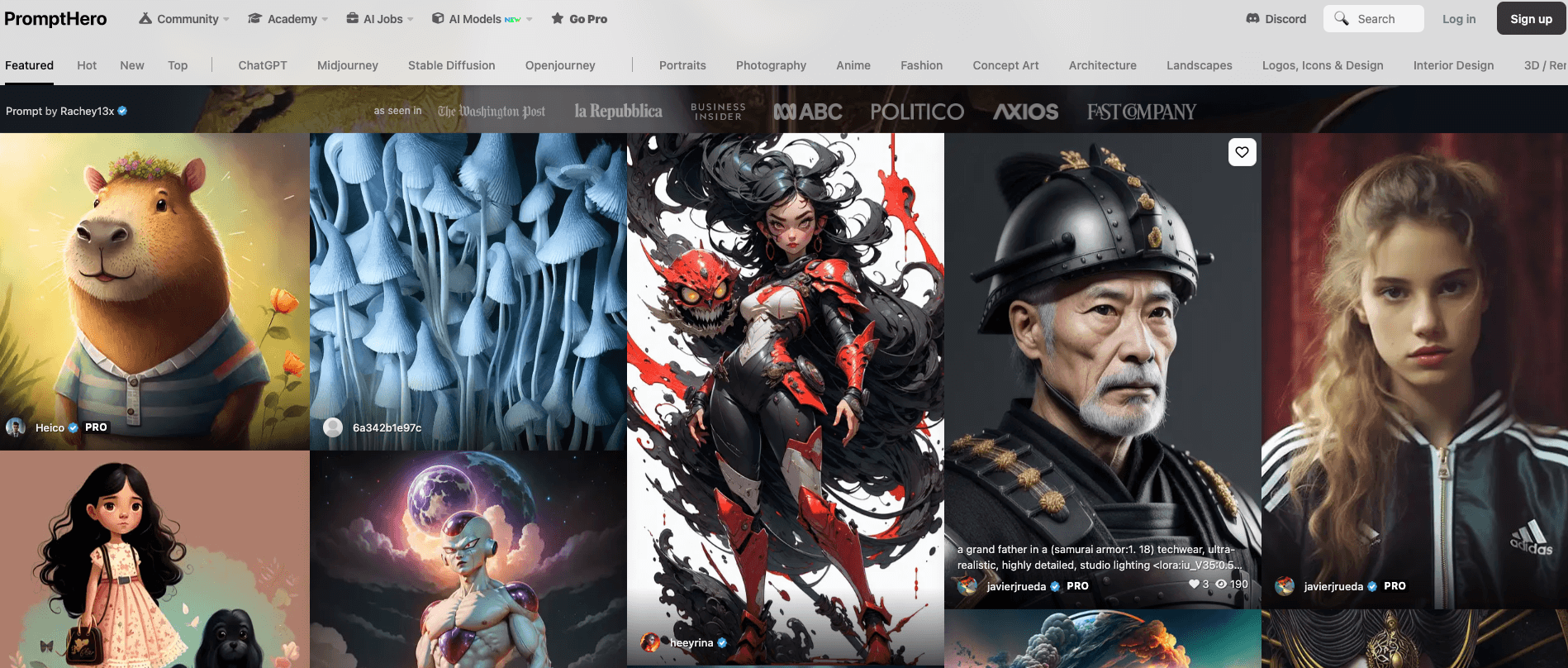 PromptHero-最受欢迎的AI提示词网站 1 PromptHero-最受欢迎的AI提示词网站