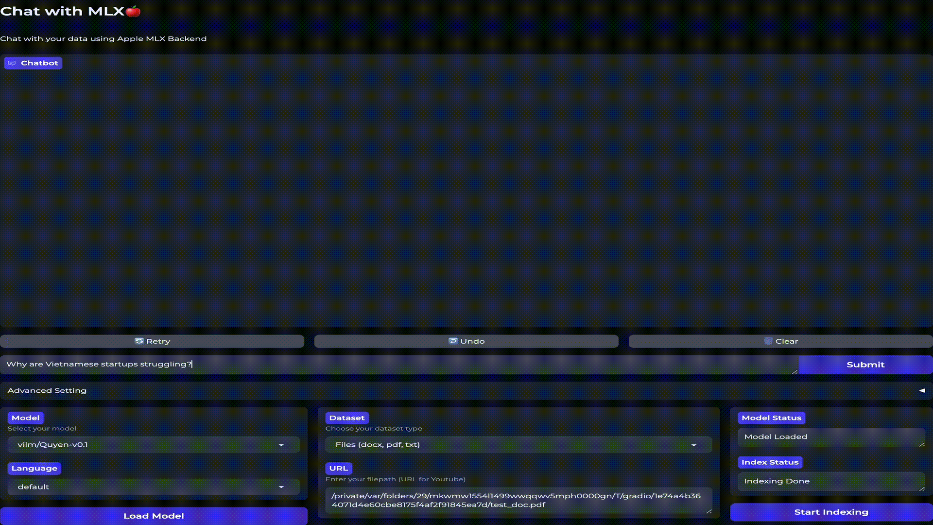 Chat with MLX-开源的苹果电脑专属大模型框架