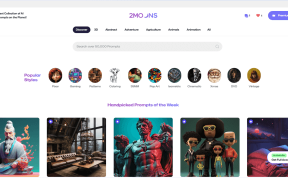 2Moons-AI绘画提示词分享网站