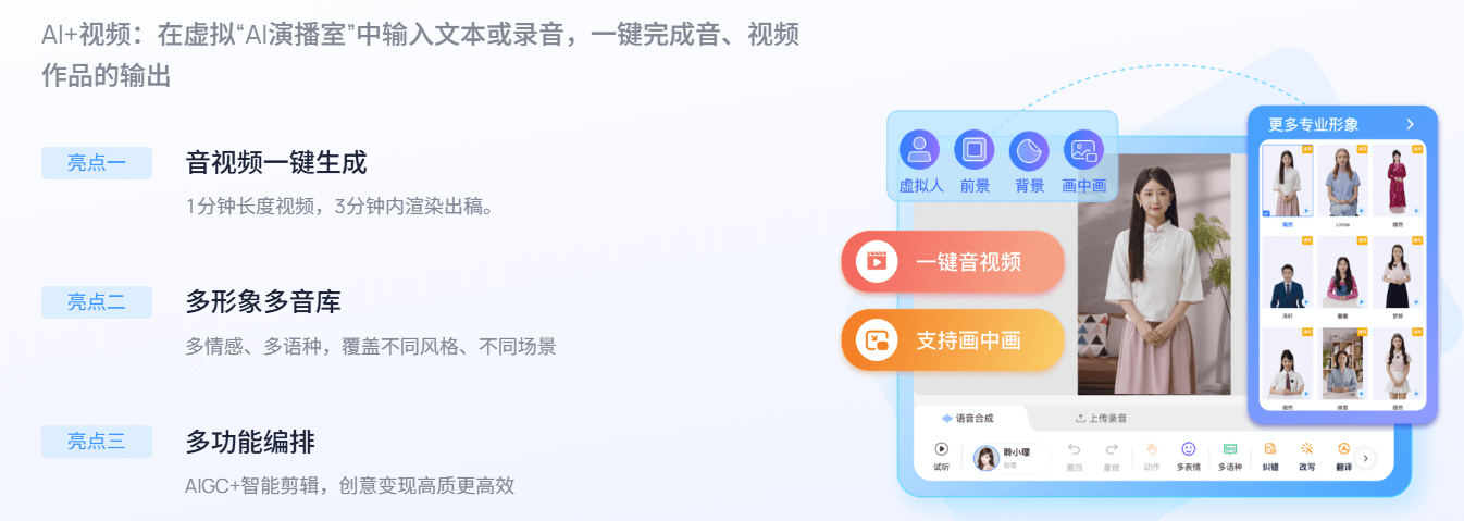 讯飞智作-一站式AI音视频生产平台
