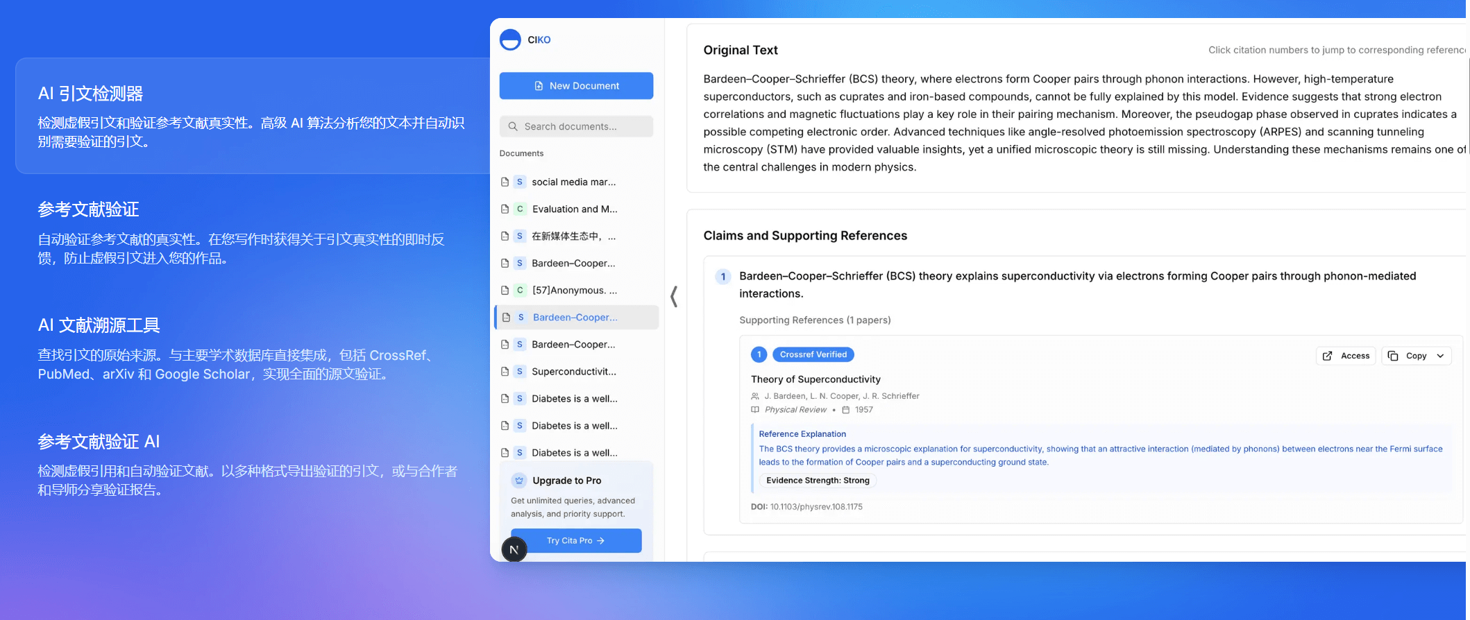 Citely - AI 引文检测与文献溯源工具，你的私人文献打假助手