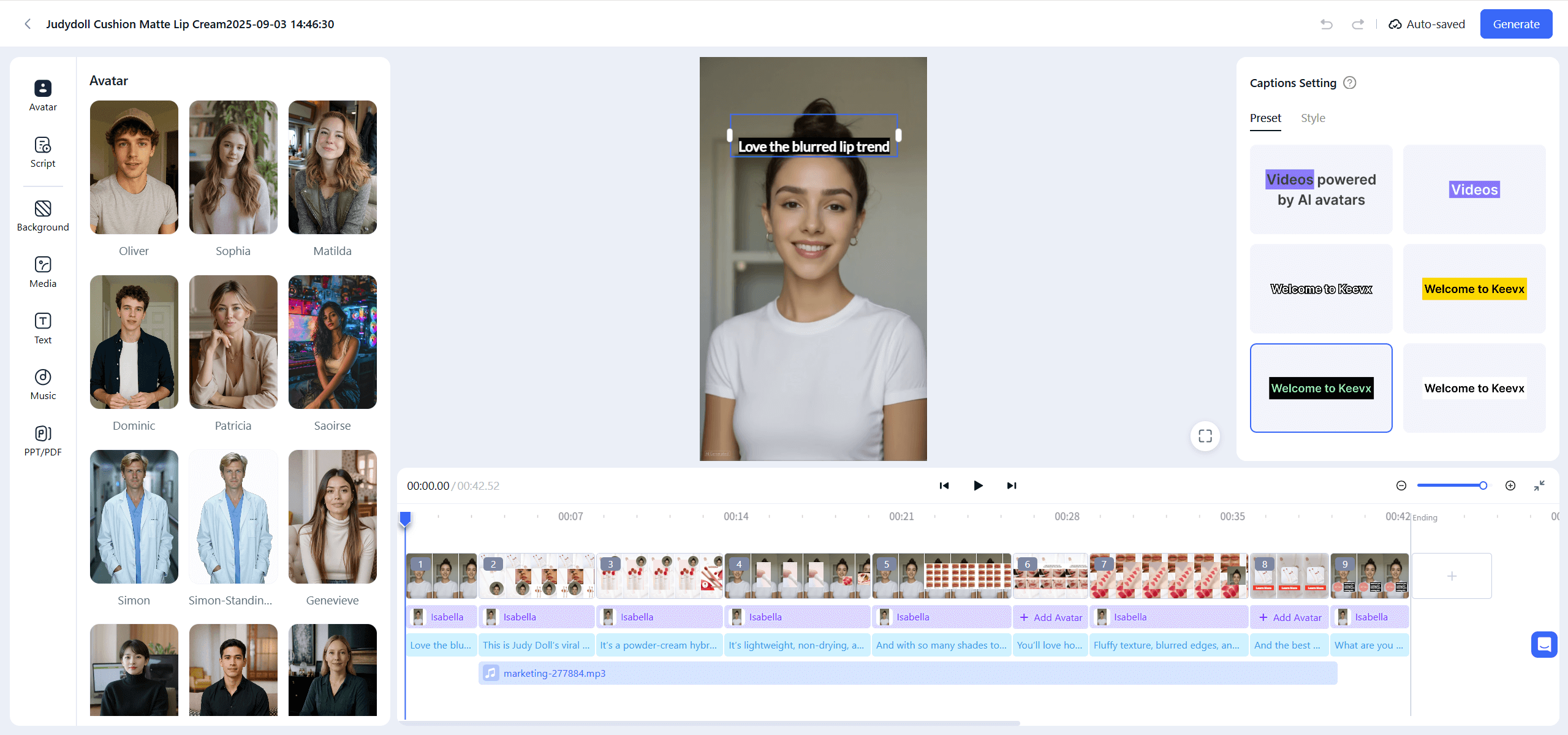 Keevx - 开箱即用的AI数字人视频创作平台