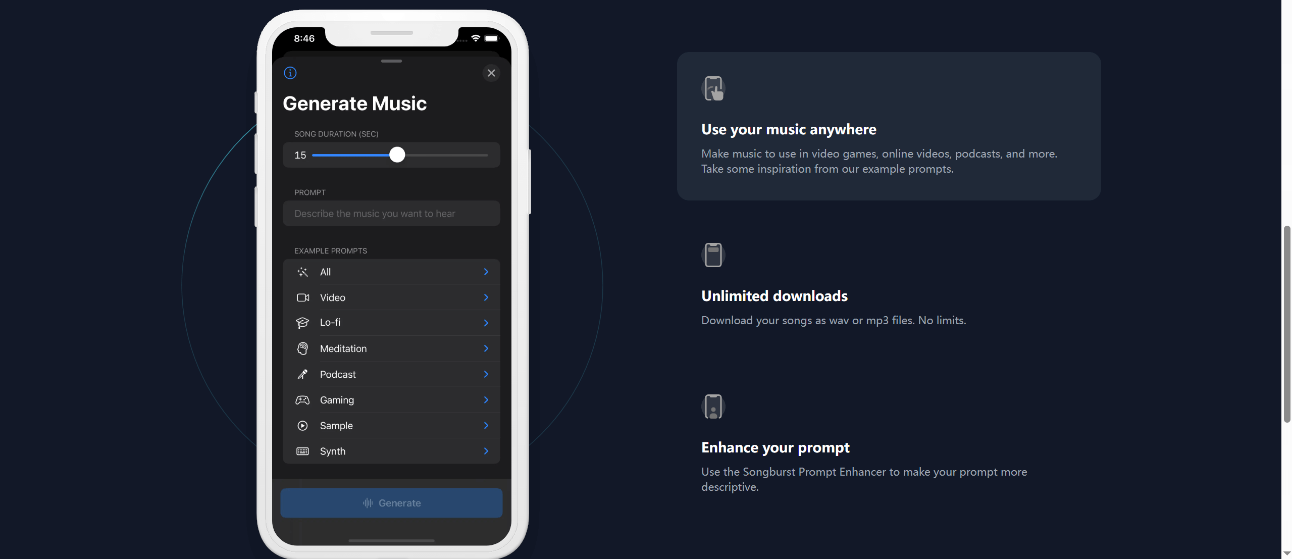 Songburst-你的AI音乐生成器