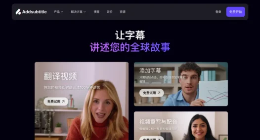 Addsubtitle – AI视频翻译与编辑工具