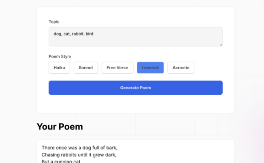 AI Poem Generator-智能诗歌生成器
