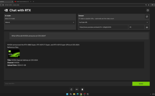Chat with RTX-NVIDIA推出的本地AI聊天机器人