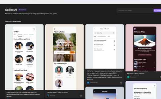 Galileo AI-AI驱动的UI界面设计工具