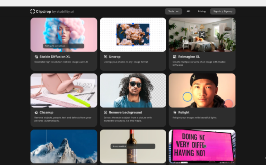 ClipDrop – Stability AI 旗下AI在线图像编辑平台