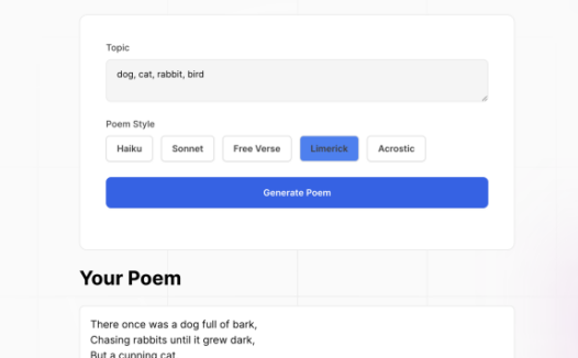 AI Poem Generator-智能诗歌生成器