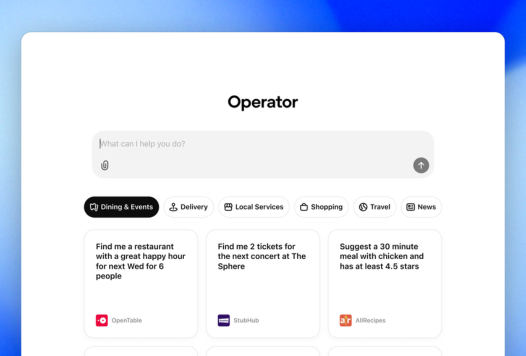 Operator – OpenAI推出的AI智能体，自动化浏览任务，提升工作效率
