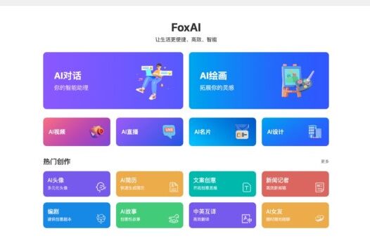 FoxAi：一站式AIGC内容生产工具