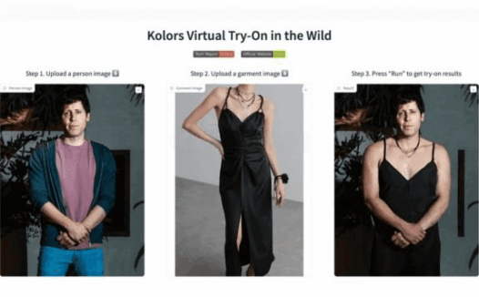 Kolors Virtual Try-On：快手可图推出的AI虚拟换衣项目