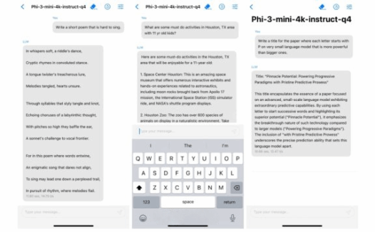 Phi-3：微软推出的开源小型语言模型，支持移动设备