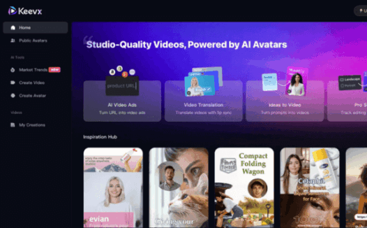 Keevx – 开箱即用的AI数字人视频创作平台