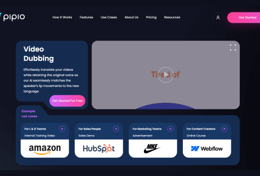Pipio Video Dubbing-AI视频翻译和视频配音工具